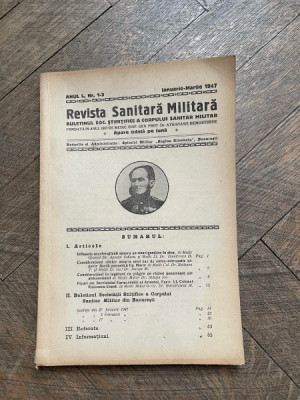 Revista Sanitara Militara Anul L Ianuarie-Martie Nr. 1-3 1947 foto