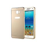Cumpara ieftin Husa Telefon Bumper Metalic+Spate Samsung Galaxy A5 2016 A510 Gold Fullcover
