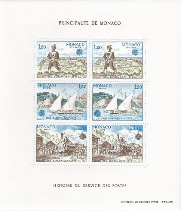 |Monaco, bloc, Europa CEPT, 1979, MNH
