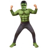 Costum Hulk cu muschi pentru baieti - Avengers End Game 140-150 cm 8-10 ani