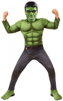 Costum Hulk cu muschi pentru baieti - Avengers End Game 140-150 cm 8-10 ani foto