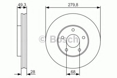 Disc frana NISSAN PRIMERA Break (WP12) (2002 - 2016) BOSCH 0 986 479 R90 foto