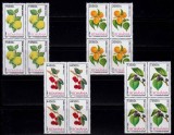 Cumpara ieftin ✅RO 2002 / LP 1596 , &quot;Fructe&quot; , serie in bloc de 4 , MNH