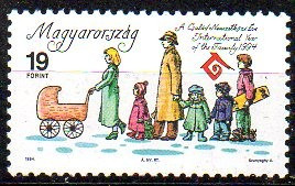 UNGARIA 1994, Anul internațional al familiei, MNH, serie neuzata foto