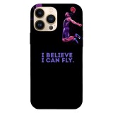 Husa compatibila cu Apple iPhone 15 Pro Max model I believe I can fly, Silicon, TPU, Viceversa, Transparent, Carcasa