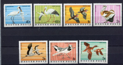 C5273 - Ungaria 1977 - Pasari 7v.nestampilat MNH foto