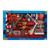 Set de joaca cu vehicule, Maxx Wheels, Pompieri, 40 piese, 1:87