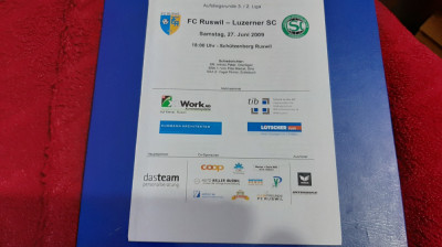 program FC Ruswil - SC Luzerner foto