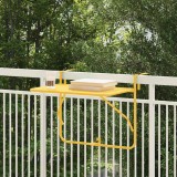 Masă Suspendată pentru Balcon Muștar 60 x 39 x 65 cm Oțel