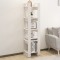 Gossi biblioteca/separator camera, alb, 41x35x160 cm, lemn masiv pin