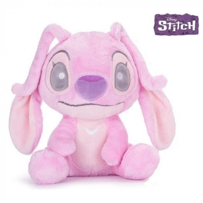 Jucarie de plus Lilo Snuggletime Angel din Disney Lilo &amp; Stitch, 23 cm, roz