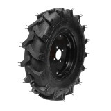 Roata completa 6.00-12 R1 6PR cu crampon si janta neagra