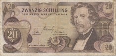 B11 - Bancnota foarte veche - Austria - 20 schilling