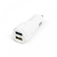 Adaptor bricheta 2 x USB &ndash; Alb