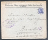 Germany REICH 1937 Postal History Rare Cover MILITARY censorship Bruxelles D.602