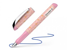 Stilou pentru dreptatici si stangaci Schneider Glam 2024, model Flowers