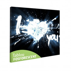 Tablou fosforescent I love you foto