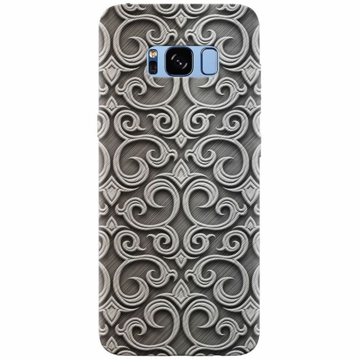 Husa silicon pentru Samsung S8 Plus, Baroque Silver Pattern