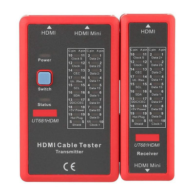 Tester cabluri HDMI Uni-T UT681, baterie 9 V, oprire automata foto