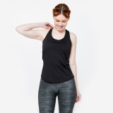 Maiou 100 My Top Fitness cardio Negru Damă, Domyos