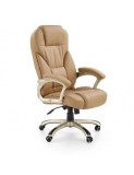 Scaun directorial MH Dante, Cadru Polipropilena, Piele ecologica, Inaltime ajustabila, Mecanism balansare, 136 kg, 119x67x52 cm, Bej