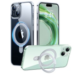 Husa iPhone 15 Torras Ostand MagSafe MagSafe Series, transparenta foto