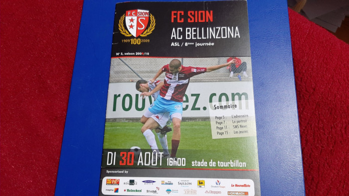 program FC Sion - AC Bellinzona