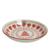 Cumpara ieftin Farfurie - Plate Porcelain Round Shiny Glaze Pad Printing Details | Kaemingk