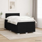 Cumpara ieftin Pat boxspring cu saltea Negru 120 x 190 cm Tesatura