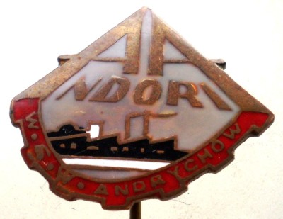 II.095 INSIGNA STICKPIN POLONIA ANDORIA WSW ANDRYCHOW foto