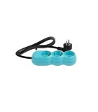 Prelungitor electric 3G1.5 turcoaz 3 prize 2m TC3015N02 Wconn