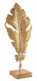 Cumpara ieftin Set 2 suporturi lumanari metal auriu Mirleft 26.5x15x64 cm