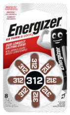 Baterii pentru proteze auditive Energizer 312 Zinc-Aer 8 Baterii /set foto