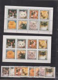 GUINEA ECUATORIALA 1978 PISICI MI.1403-1410 ,BLOC A+B 309 MNH