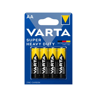Set 4 baterii tip AA LR6 Varta Super heavy duty Zinc-Carbon 2006101414 foto