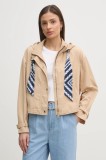 Gaudi geaca culoarea bej, de tranzitie, oversize, 511BD35009