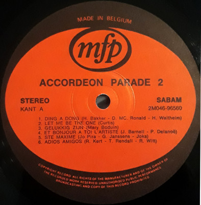 The Madrinas - Accordeon Parade Nr. 2 (Accordion) (Vinyl) foto