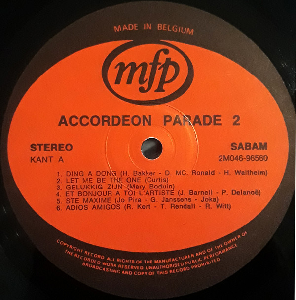 The Madrinas - Accordeon Parade Nr. 2 (Accordion) (Vinyl)