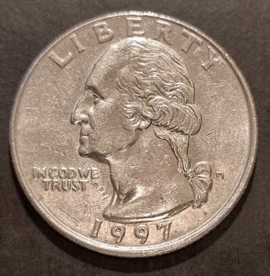25 centi USA - SUA - 1997 D foto
