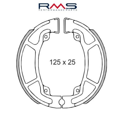 Set saboti frana (ferodo) - Honda Chiocciola - Dylan - SH 4T 125-150cc (RMS) foto