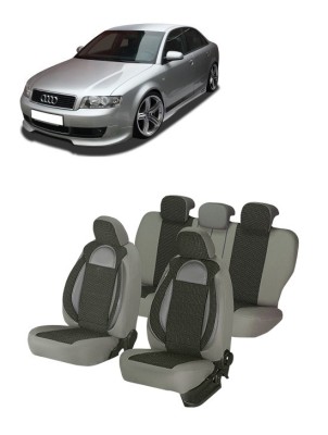 Set huse scaune compatibile Audi A4 B6 (2002-2008) Piele + Textil foto