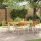 vidaXL Setdediningpentrugrădină 7 pcs Maro Lemn de acacia masiv 3334779