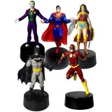 Set 5 Figurine Dc Comics cu Holograma, Batman Flash Superman Wonder Woman Joker