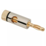 Mufa tata banana audio aurita cablu 4mm inel negru, Oem