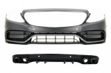 Kit bara fata si difuzor spate Mercedes C-Class C205 A205 2014-2019 negru