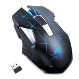 Cumpara ieftin Mouse Nou pentru Gaming, HXSJ T300, 2400dpi, 7 Butoane, RGB, Negru, Wireless NewTechnology Media