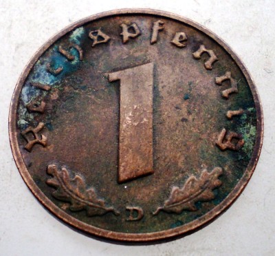 B.076 GERMANIA 1 REICHSPFENNIG 1938 D foto