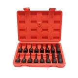 Trusa chei tubulare de impact torx T20-T100, patrat 1/2 inch 16 piese