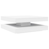 Masuta cafea rotativa 360 grade, alb 90x90x34,5 cm