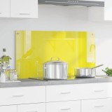 vidaXL Contrablat bucătărie galben 100x50x0.6 cm sticlă securizată